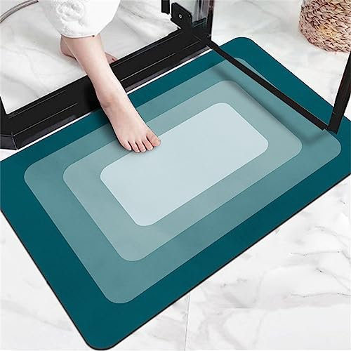 Badezimmerteppich, Badematte, FußMatte, Badteppich 90x120cm, Badvorleger, Badematte Badteppich Badvorleger Rutschfest Waschbar, Teppich Badezimmer Teppiche, Bathroom Mat, Bath Mat, Badematten, Grün
