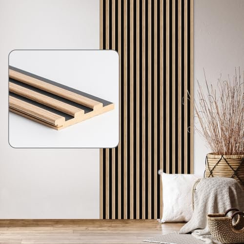 Wandpaneele & Deckenpaneele Desiwa 14er-Set in Eiche Natur Schwarz 10,7x130 cm Holzoptik Holz MDF Holzpaneele