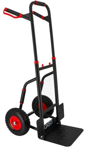 Diable pliant roues increvables - 250kg - Acier renforcé - Poignées ergonomiques - Plateau rabattable - Manutention déménagement