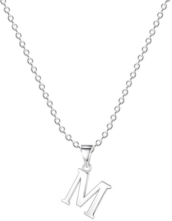 Symretie Damen Halskette mit Buchstaben Anhänger Silber Initialien Kette Edelstahl Buchstabenketten Personalisiere Silber Y Kette für Frauen Mädche