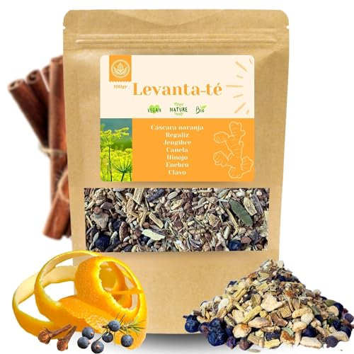 Té de Regaliz y Jengibre con Cáscara de Naranja, Canela, Hinojo Bayas de Enebro, Clavo y Cardamomo Verde | Infusión para Cólicos, Resfriados, Garganta, Menopausia, Digestión, Antioxidante