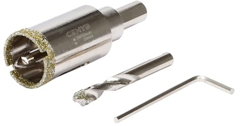 29/32 Pouce 23mm scie cloche carrelage foret diamant carrelage avec foret de centrage – Revêtue de diamant Adaptée pour,Verre, Marbre, Porcelaine et Céramique