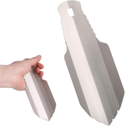 YOYEAH Pala in Titanio Ultraleggera, Piccola Pala da Giardino per Giardinaggio, Campeggio ed Escursionismo, Solo 38 g, con Custodia.