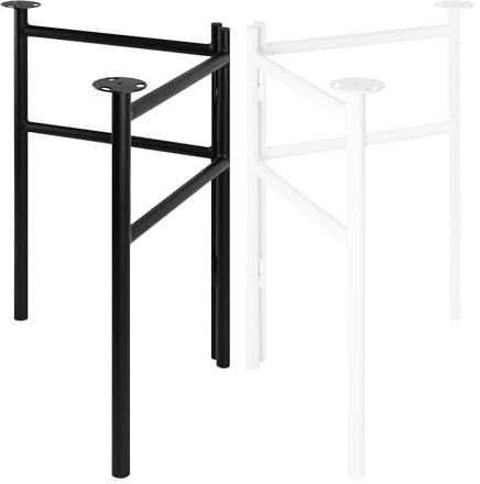 Natural Goods Berlin 2X Tischgestell FOLD - Tischfüße Weiß - Metallfüße 800 x 720 mm - Falt-Arbeitsbock klappbar DIY Metall Tischbeine Outdoor - Montageböcke Werkbank Gestell Pulverbeschichtet