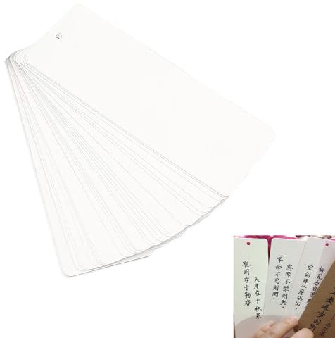 Batheidon 50 Blatt Aquarellpapier 300g, lesezeichen blanko, lesezeichen papier, Naturweißes Watercolor Paper, Kaltgepresst und Säurefrei, für Malerei und Basteln von Postkarten, Notizblöcken