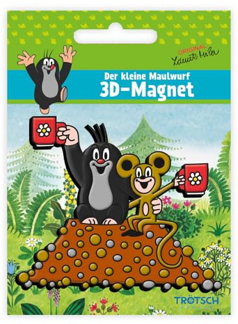 TRÖTSCH - Der kleine Maulwurf 3D-Magnet Teestunde : Magnet für Kühlschränke und Whiteboards: Magnet für Kühlschrank Whiteboards oder Büroschränke (Der kleine Maulwurf und seine Freunde)