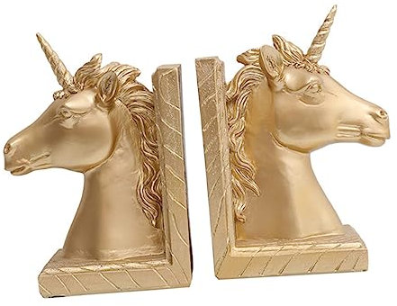 Gogogmee Buchstützen Aus Metall Dekorative Bücherhalter Goldfarben Multifunktional Für Büro Zuhause Bibliothek