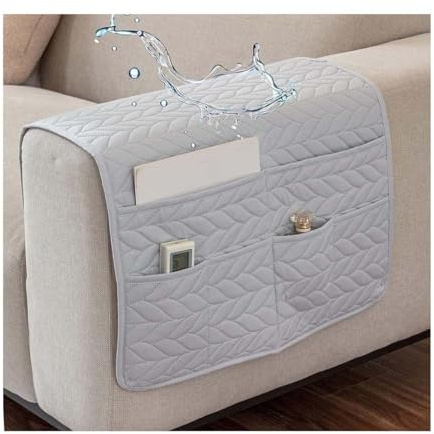 Sofaarmschutz Stuhlarmschutz Sofastuhlarmkissen Armarmstuhlbezug Armlehnenbezüge Kopfstützenbezug Für Liegestuhl Armlehnenbezug Sessel Schonbezug Armlehnenschoner Sofa Armlehnen Bezug(Hellgrau)