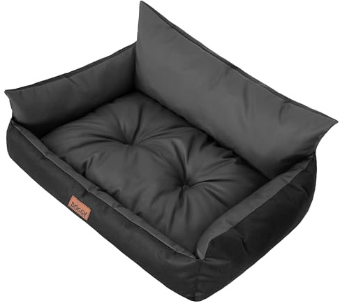 DOGGY Hundebett - Hundekorb für kleine mittelgroße & große Hunde – Haustierbett – Hundesofa – Hundematratze - Tierbett - XXL 106x80 cm - Graphit