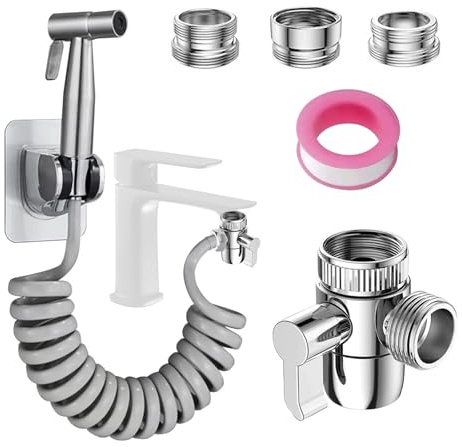 Handheld Bidet Shower Set, Bathroom Bidet Sprayer for Toilet, High Pressure Water-Saving Bidet Attachment for Feminine Hygiene,Baby Cloth Nappy,Pet Bath