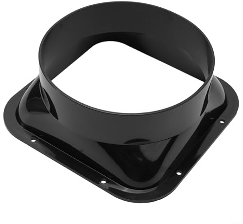 Minhe Connettore per condotto con flangia quadrata in plastica ABS, adattatore di sfiato leggero per aspiratore d'aria, facile da installare, per bagno, cucina, cappa in linea (160 #)