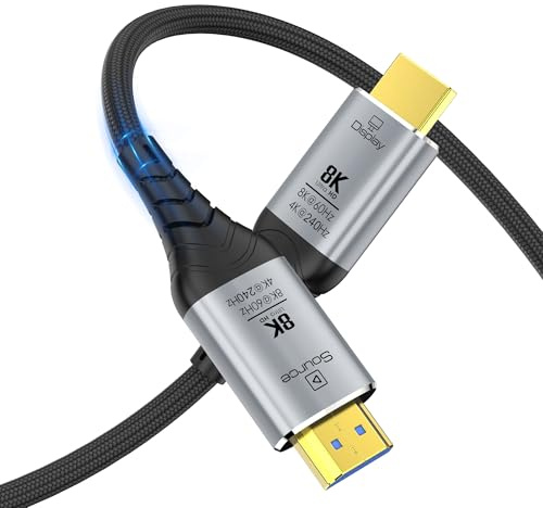 DGHUMEN Glasfaser HDMI Kabel 10Meter 8K, 48Gbps Ultra High Speed HDMI 2.1 Kabel Geflochten 8K@60Hz 4K@120Hz Dynamic HDR, eARC, HDCP 2.2&2.3, 3D, für HDTV, Monitor, Laptop, Heimkino