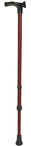 Rebotec Handy anatomischer Gehstock, weinrot links