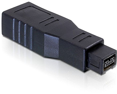 DeLOCK Adapter FireWire FireWire 9-pin M FireWire 6-pin FM Negro - Adaptador para cable (FireWire 9-pin M, FireWire 6-pin FM, Male connector / Female connector, Negro)