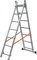 Gierre UB-AL305 AL305-Escalera 2 tramos combinada de Aluminio Modula 2x7, Negro