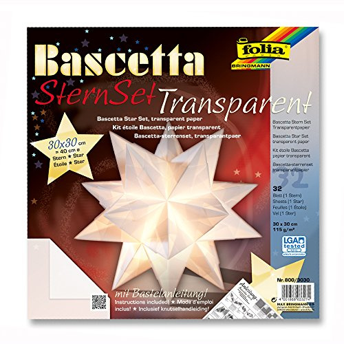 NEU Bascetta-Stern Bastelset. 30 x 30 cm. 32 Bl.