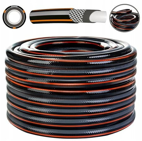 rg-vertrieb Gartenschlauch Schlauch Wasserschlauch Carbon 4 lagig Bewässerungsschlauch UV-beständig (3/4'', Länge 25m)