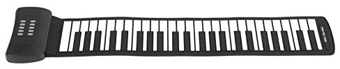 Roll Up Piano, 49 Tasti Roll Up Keyboard Piano Pianoforte Elettronico Pieghevole per Bambini Principianti, Funzione MIDI Portatile Educational Hand Roll Piano Build in Speaker, 16 Different Tone(PM49)