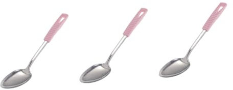 BESTonZON 3pièces Cuillère à Riz Acier Inoxydable Avec Poignée Ergonomique Vacuum Ustensile De Cuisine Pour Maison Restaurants