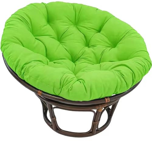 Papasansessel Hängesessel Kissen Stuhlkissen Papasansessel Sitzkissen Gartenmöbel Polster Hängekorb Sitzpolster Dicke Sitzauflagen für Rattanmöbel und Gartenstuhl Rund Kissen,Grün,110*110cm