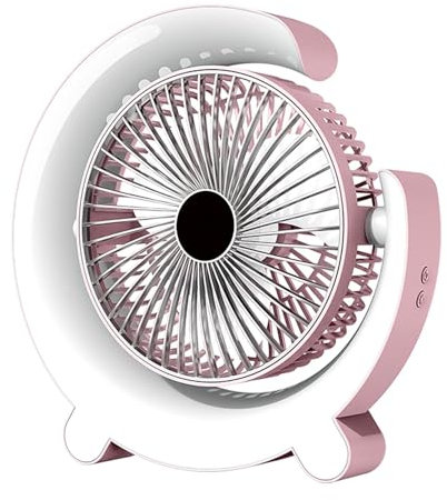Duroecsain Ventilador de escritorio USB RGB,Ventilador de mesa portátil - Ventilador de escritorio alimentado por USB con luz RGB,Pequeños ventiladores de mesa silenciosos alimentados por USB con luz