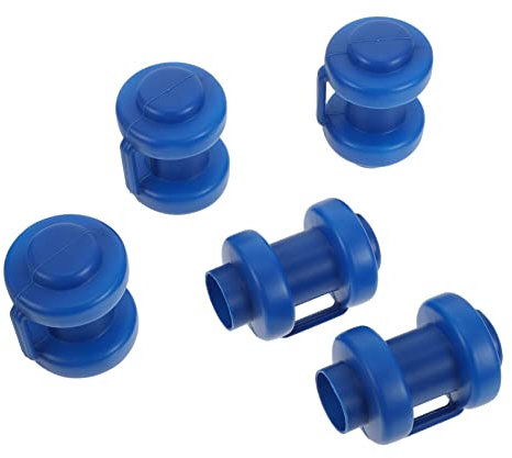 YARNOW 10 Piezas De Trampolín Casquillo del Poste del Recinto del Trampolín Accesorios De Cama Elástica Pabellón Partes Gorras De Trampolín Vara Blue El Plastico