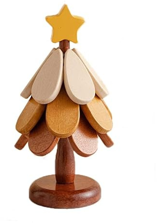 Tree Coaster - Set di 3 coaster, pieghevole, per piatti caldi, tee, bevande, piatti