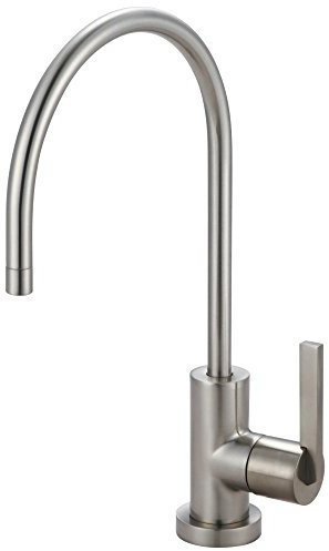 Kingston Brass Gourmetier ks8198ctl Continental sola manija grifo de filtración de agua, níquel satinado
