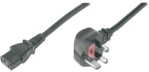 DIGITUS Cavo di collegamento alla rete - 1,8 m - BS 1363 90° - C13 - spina/presa - H05VV-F3G - 0,75 mm² - Cavo di alimentazione