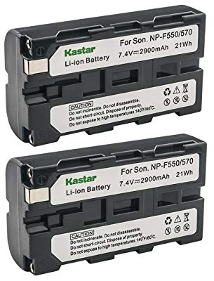 Kastar NP-F570 Battery (2-Pack) Replacement for Sony L Series InfoLithium Battery NP-F570, NP-F550, NP-F530, NP-F330 and Sony DCRVX2100, HDRFX1, HD1000U, HVRZ1U, HXR-NX5U, NEX-FS100 Cameras