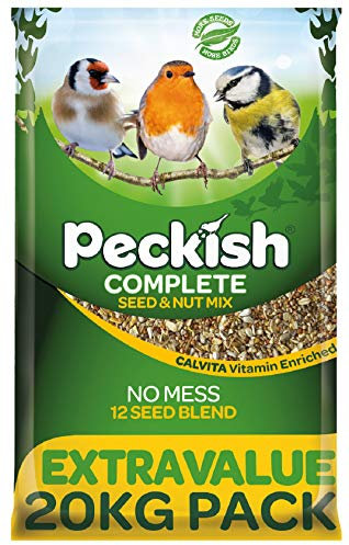 Peckish 60051246 Complete Seed and Nut No Mess Wild Bird Food Mix, 20 kg, Natural