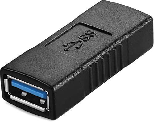 CABLEPELADO Connettore USB A Femmina | Adattatore Accoppiatore | Trasferimento Fino a 5 Gbps | Cavo USB 3.0 | Nero
