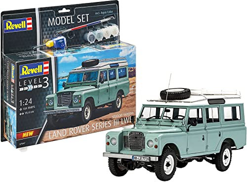 Revell Modellbausatz Land Rover Series III I Maßstab 1:24 I Detailgetreue Nachbildung des klassischen Geländewagens I Unlackiertes Modell für individuelle Gestaltung