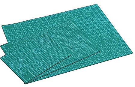 SONSAN Schneidematte, A4, selbstheilend, bedrucktes Gitter-Design, rutschfeste Rahmen-Oberfläche