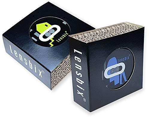 Lensbix Kontaktlinsenbehälter 2 Pack. Lensbix im Paarset. Die Innovative Art der Aufbewahrung & Pflege. 6 Farbsortierungen in Geschenkverpackung. (blau + Kiwi)