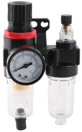 Regolatore di pressione del filtro dell'aria, 1/4 Separatore di acqua olio Trap Lubrificatore di umidità Trappola Filtro del compressore d'aria con Coppa del lubrificatore