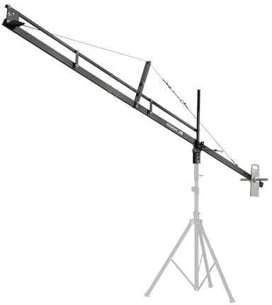 Proaim 12-Fuß-Kamerakran für Gimbals & Pan-Tilt-Köpfe | 12-Fuß-Kamerakran bis 8kg mit Auto-/Manuell-Neigung, Monitorhalterung und 3-teiligem Aluminiumarm