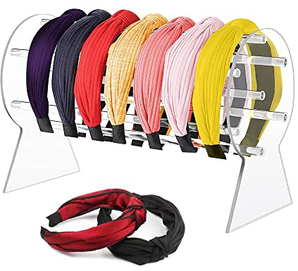 Umelee Stirnband Halter, Acryl Stirnband Organizer, Haarreifen Ständer für Teenager Mädchen Frauen Geschenke, Haarreif Organizer, Abnehmbares Aufbewahrungsregal für Stirnband Kette Armband Halskette