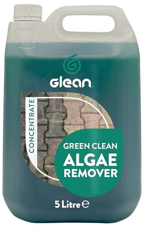GLEAN Green Clean Patio Cleaner 5L | Covers 200m² | Concentrate | Algae Remover for Moss, Mould, Lichen & Algae | Spray and Leave | For Paths, Fences, Roof Tiles, Decking, Brick & Concrete Surfaces