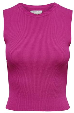 ONLY Onlmajli S/L KNT Noos Top - Camiseta para Mujer (Talla XL), Color Morado, Multicolor (Very Berry), XL