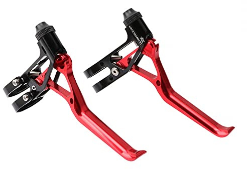 MiOYOOW 1 par de palancas de freno de bicicleta de aleación de aluminio, palanca de freno en V ajustable para bicicleta de carretera BMX