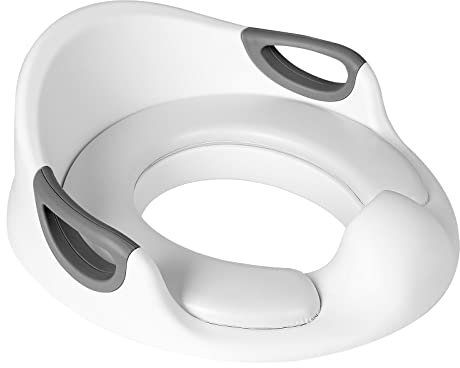 Toilettensitz Kinder, Wc Sitz Kinder, Toilettensitze Kinder mit Sanft Kissen und Spritzschutz, Töpfchentrainer für Jungen und Mädchen, Toilettensitz für Kinder 1-8 Jahre, Weiß