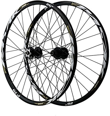 DYSY Fahrrad MTB Laufradsatz 26 Zoll 27,5 29ER Aluminiumlegierung Scheibenbremse Mountainbike-Räder 32 Loch für 7/8/9/10/11 Speed Laufräder (Farbe : Metallic, Size : 27.5 inch)