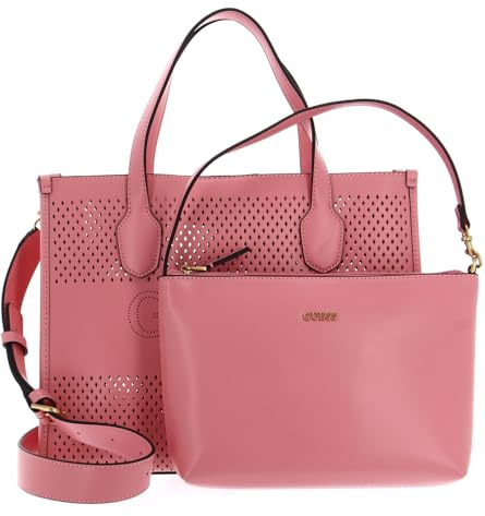 GUESS Katey Perf Small Tote Pink