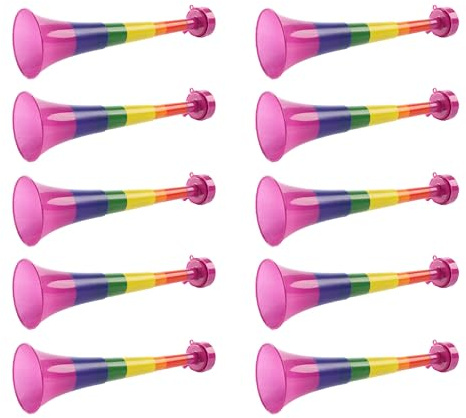Rainbow Pride Vuvuzela – 10-27 cm langer Geräuschmacher in Regenbogenfarben – perfektes Accessoire für Stolzmonat, Stolzmarsche und Stolzveranstaltungen