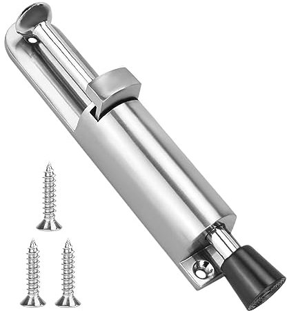 Jortmrd Arrêt de Porte avec Commande au Pied Réglable, Butée de Porte Ressort avec Vis, Butoir de Porte Sol, Bloque Porte Sol en Alliage de Zinc, Convient à l'intérieur et l'extérieur