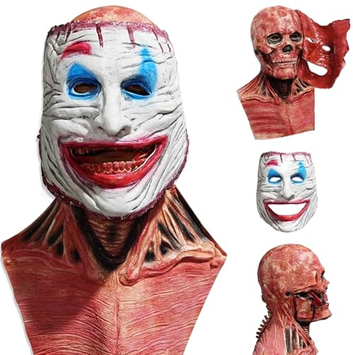 Masque Clown Tueur Halloween, Masque décoratif effrayant de clown Halloween | carnaval et fête d'horreur