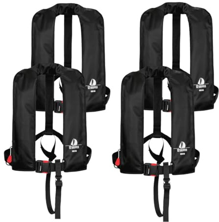 12skipper 4er-Set Automatik-Rettungswesten 165N ISO mit Waistbelt