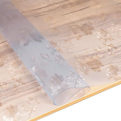 ANRO Pellicola protettiva per tavolo con struttura per alta lucidatura e tavoli in vetro, tovaglia in pellicola per tavolo, protezione per tavolo, spessore 1,5 mm, 180 x 100 cm