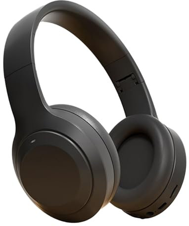 Fiauli Wireless Headphones Over Ear,HIFI Active Noise Cancelling Bluetooth Headphones,Foldable Over Ear Headphones Wireless Headset With Built-in Mic,Support TF Card for Travel Home (Black)